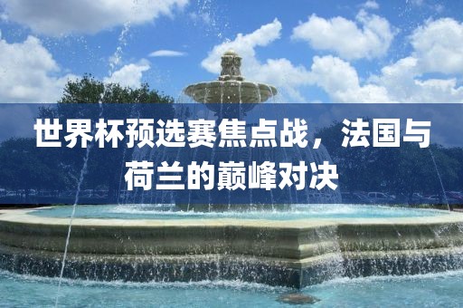 世界杯预选赛焦眉山市正发家政服务有限公司点战，法国与荷兰的巅峰对决