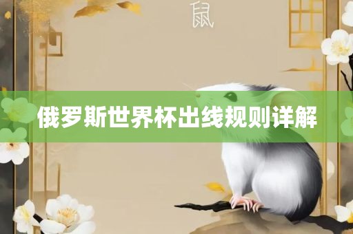 俄罗斯世界杯出线规则详解