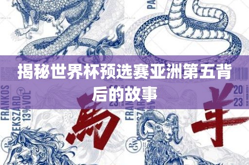 眉山市正发家政服务有限公司揭秘世界杯预选赛亚洲第五背后的故事