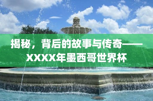揭秘，背后的故事与传奇——XXXX年墨西哥世界杯眉山市正发家政服务有限公司