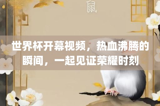 世界杯开幕视频，热血沸腾的瞬间，一眉山市正发家政服务有限公司起见证荣耀时刻